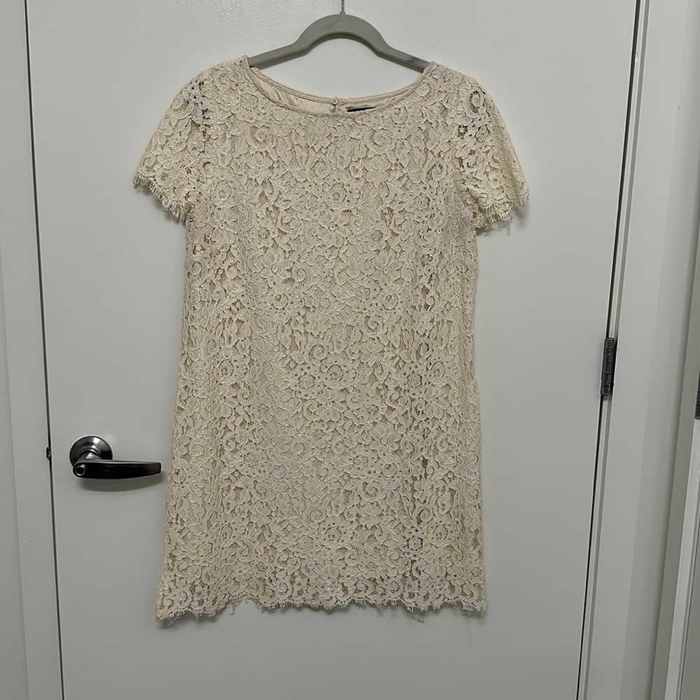 Zara cream colored lace dress